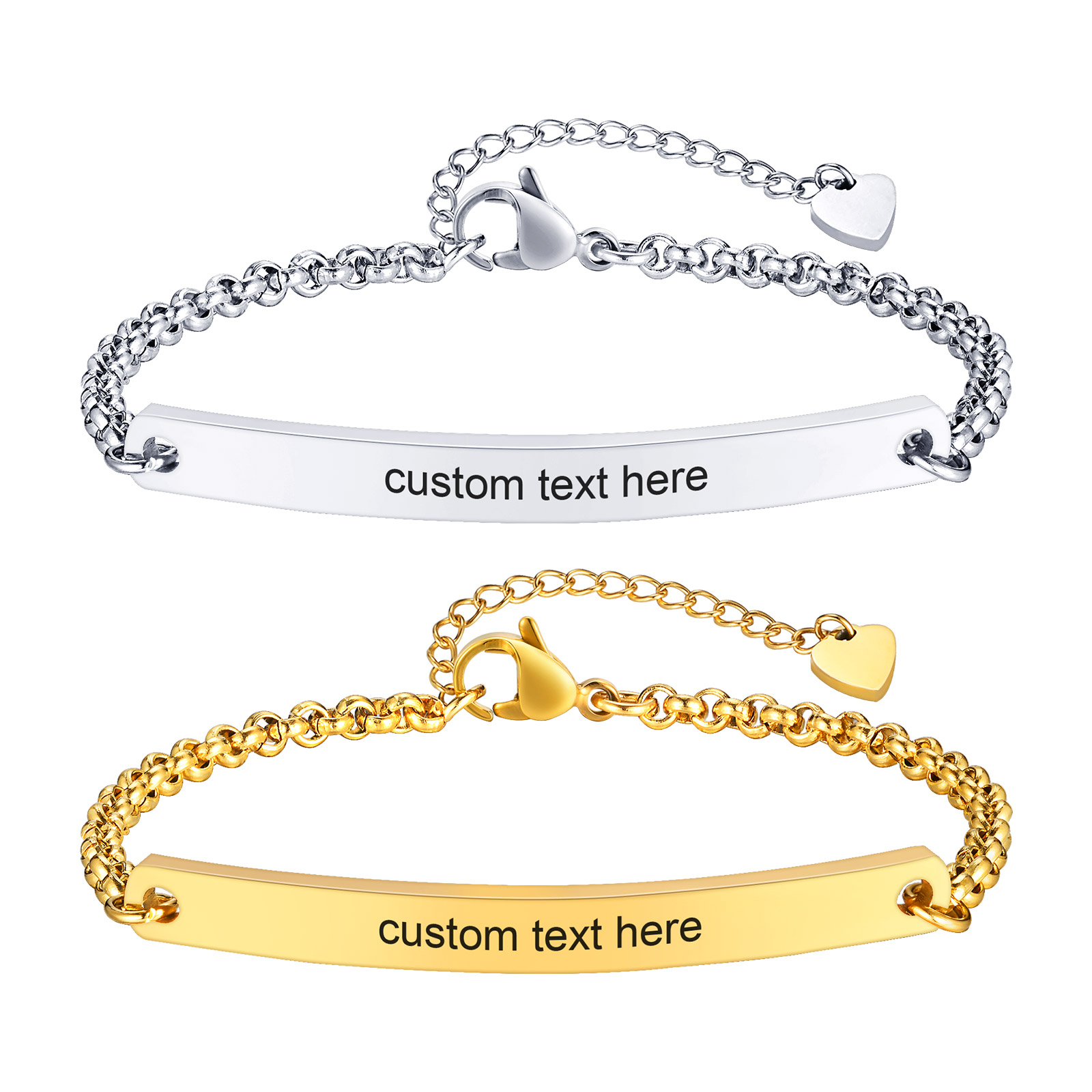 Coordinates Bracelet - البريق ID محفورة بار شخصية الإسورة