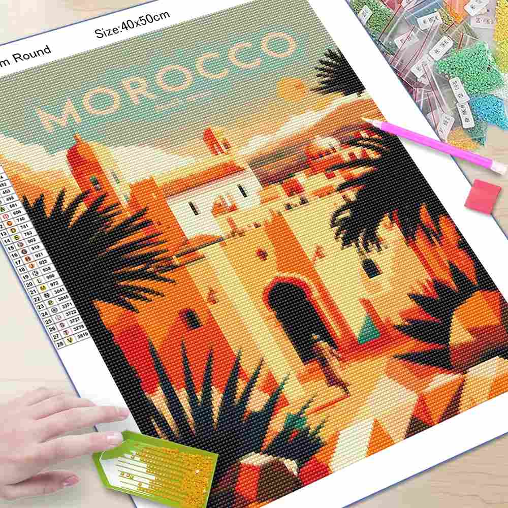لوحة الماس DIY صورة شخصية لفتا - مراجعة Photo Mosaic Print وسعره