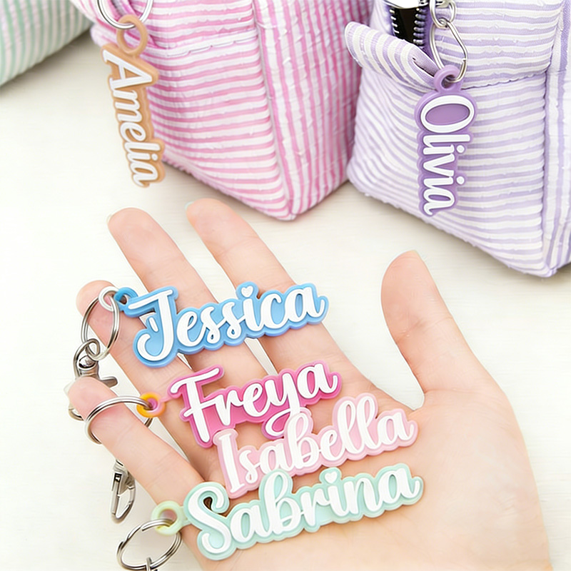 سلسلة مفاتيح أكريليك بتصميمات  - مراجعة Initial Ring Custom وسعره